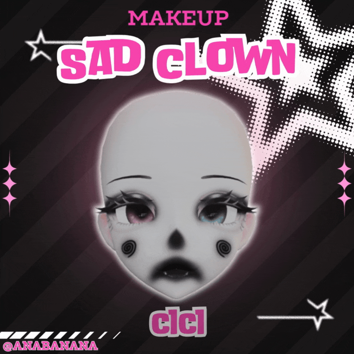 (J:)🤡 Sad Clown Makeup | Cici + Starlight + Kiyomi