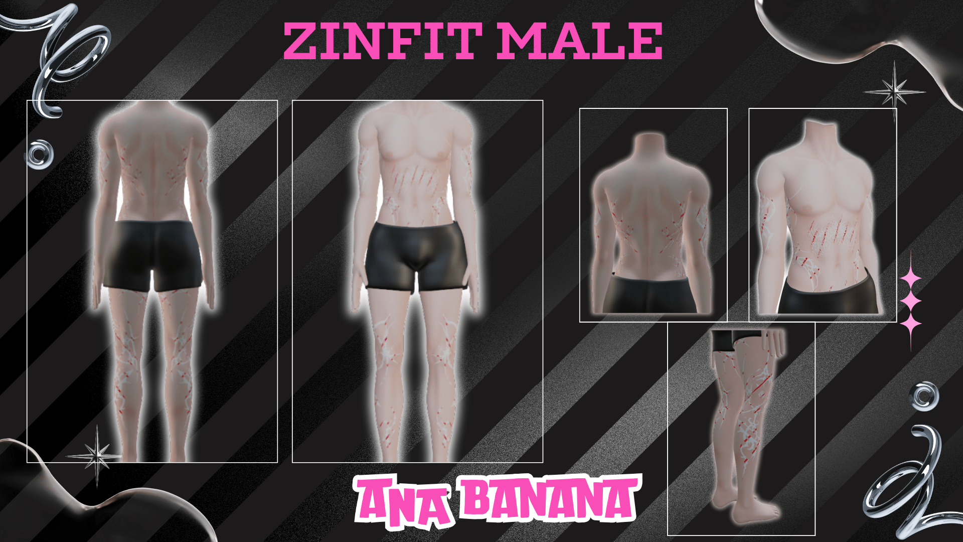 (J:)🍬Candy Cane Sigil Tatts | Vrbase + Akii + Zinfit F/M