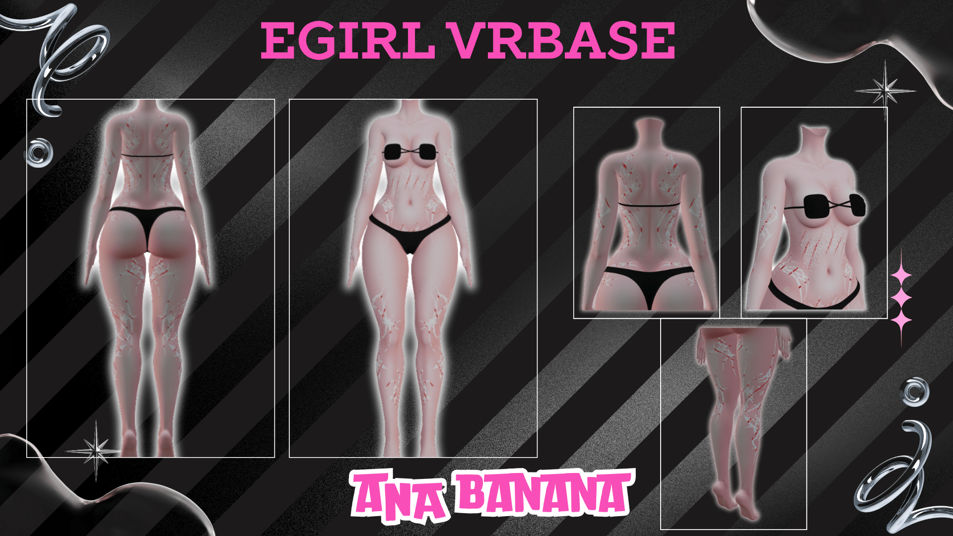 (J:)🍬Candy Cane Sigil Tatts | Vrbase + Akii + Zinfit F/M