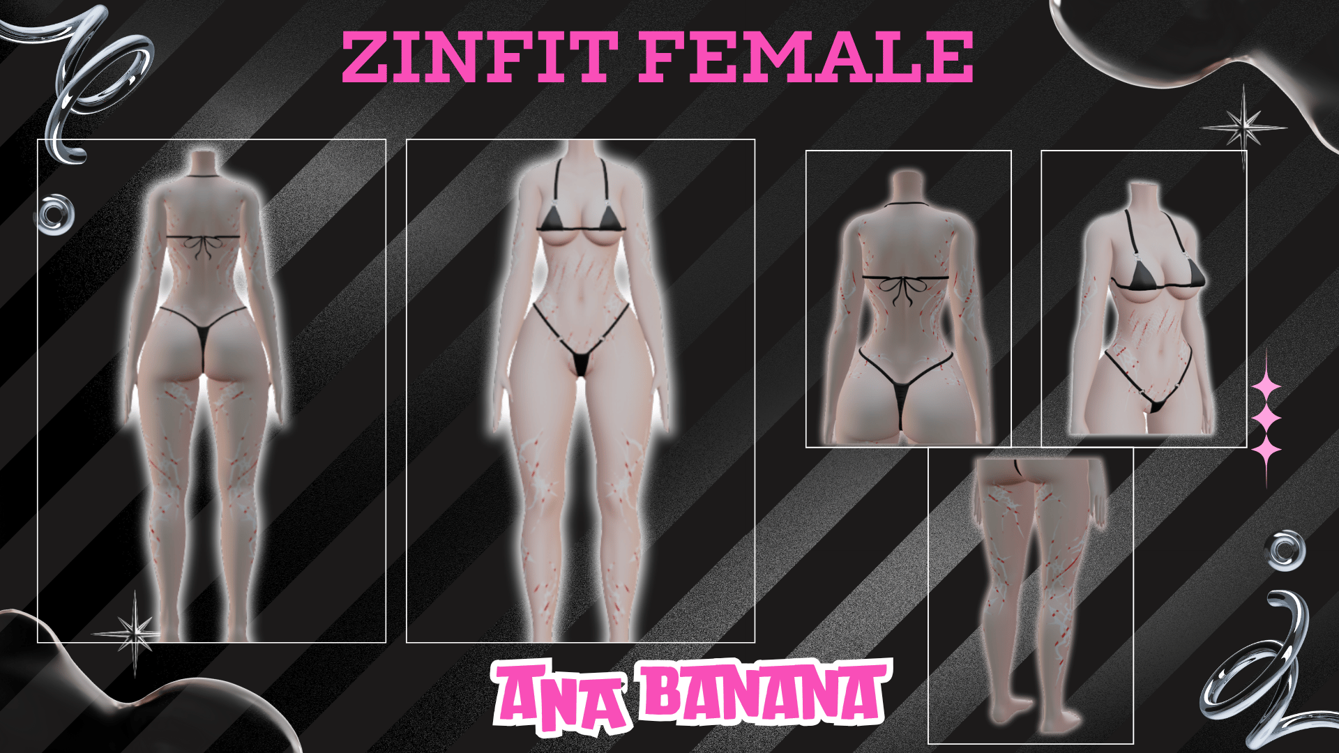 (J:)🍬Candy Cane Sigil Tatts | Vrbase + Akii + Zinfit F/M