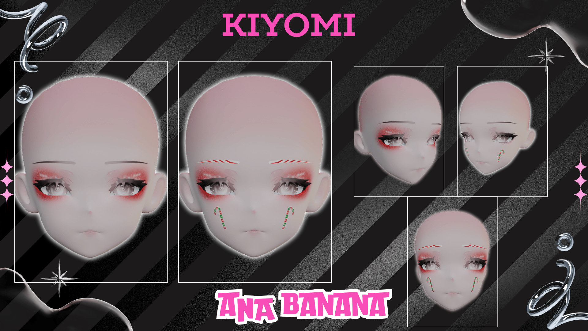 (J:)๐ฌCandy Cane Makeup | Cici + Starlight + Kiyomi