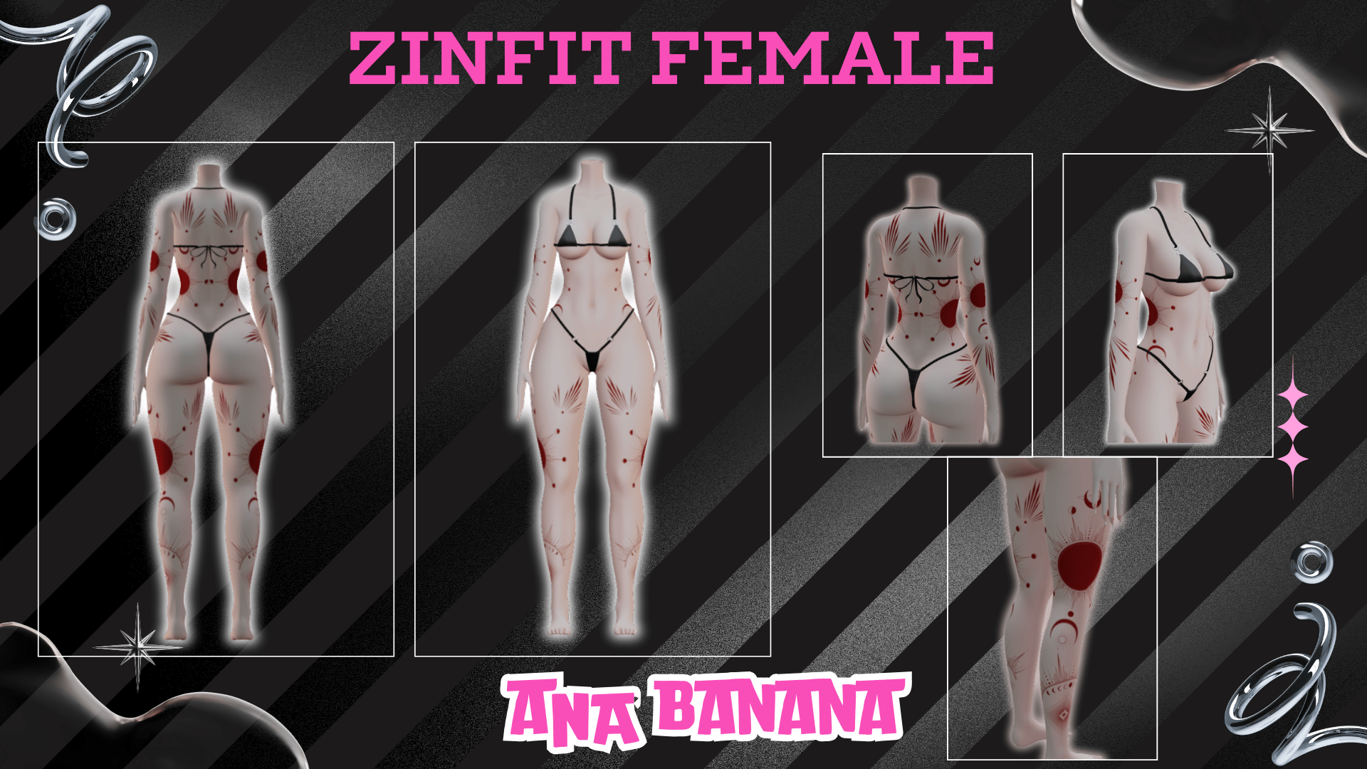 (J:) ๐ฆ Kitsune Tatts | Vrbase + Akii + Zinfit F/M