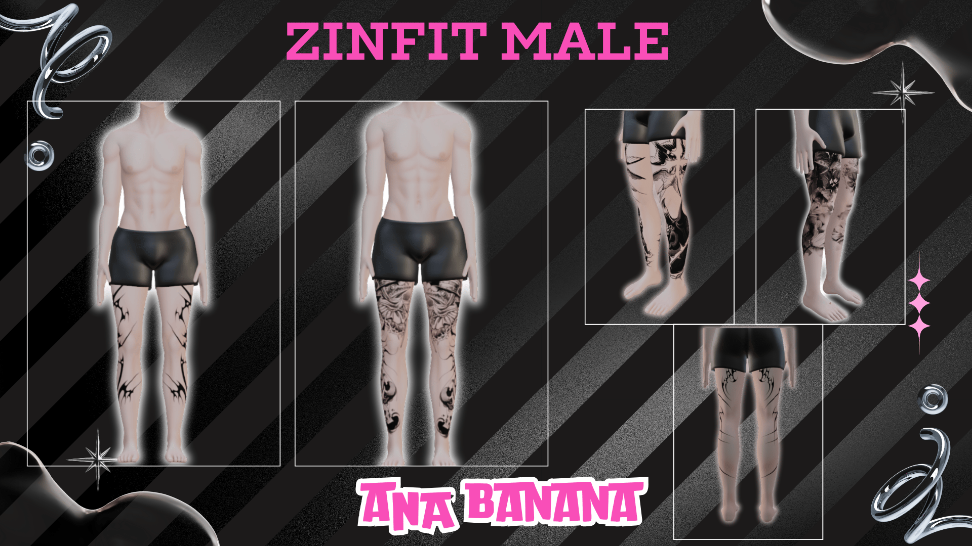 (J:) 🖊️ Leg Bundle Tatts | Vrbase + Akii + Zinfit F/M