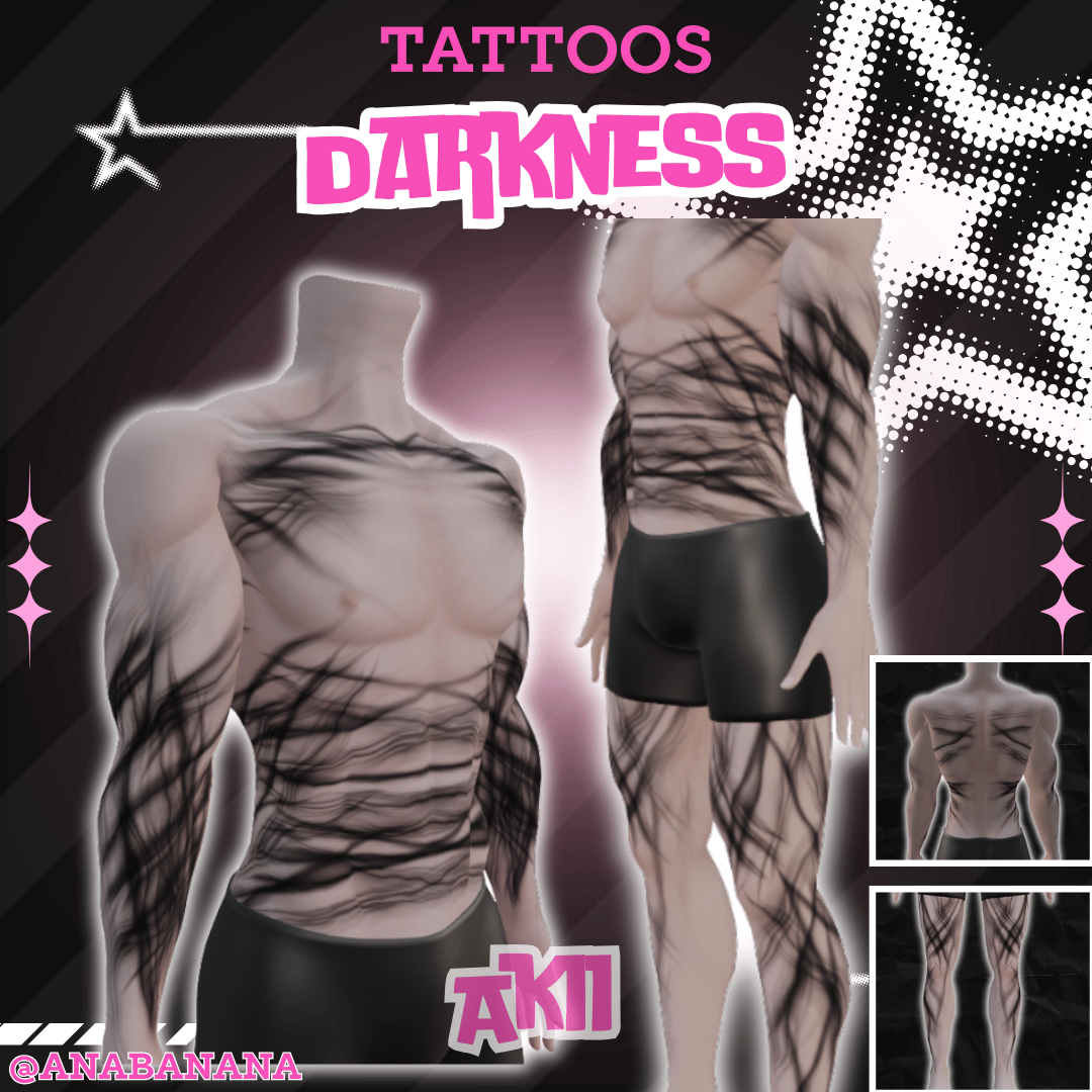 (J:) 🐦⬛ Darkness Tatts | Vrbase + Akii + Zinfit F/M