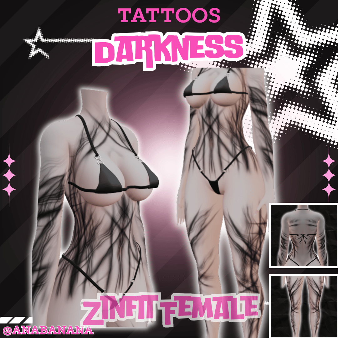 (J:) 🐦⬛ Darkness Tatts | Vrbase + Akii + Zinfit F/M