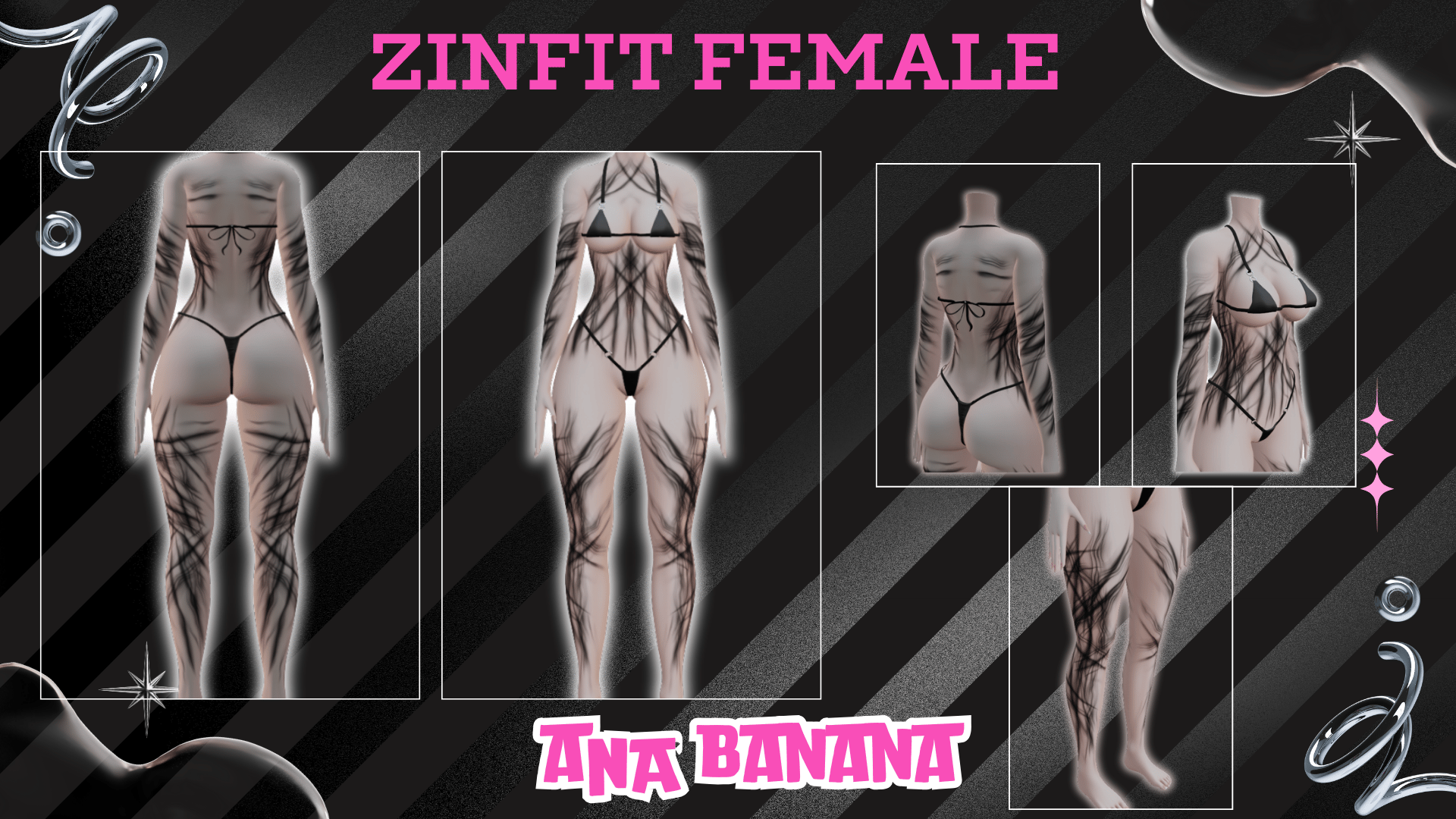 (J:) 🐦⬛ Darkness Tatts | Vrbase + Akii + Zinfit F/M