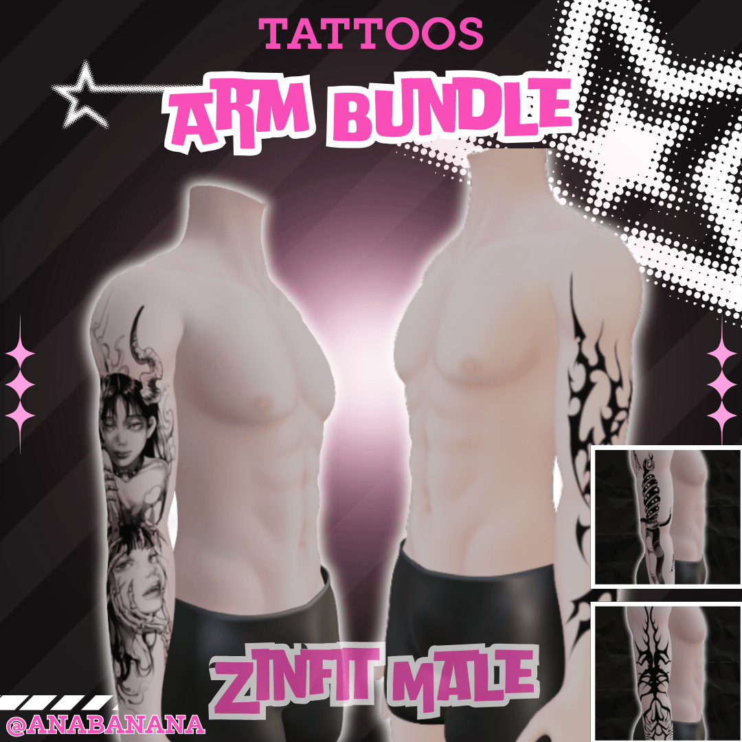 (J:) 🖊️ Arm Bundle Tatts | Vrbase + Akii + Zinfit F/M