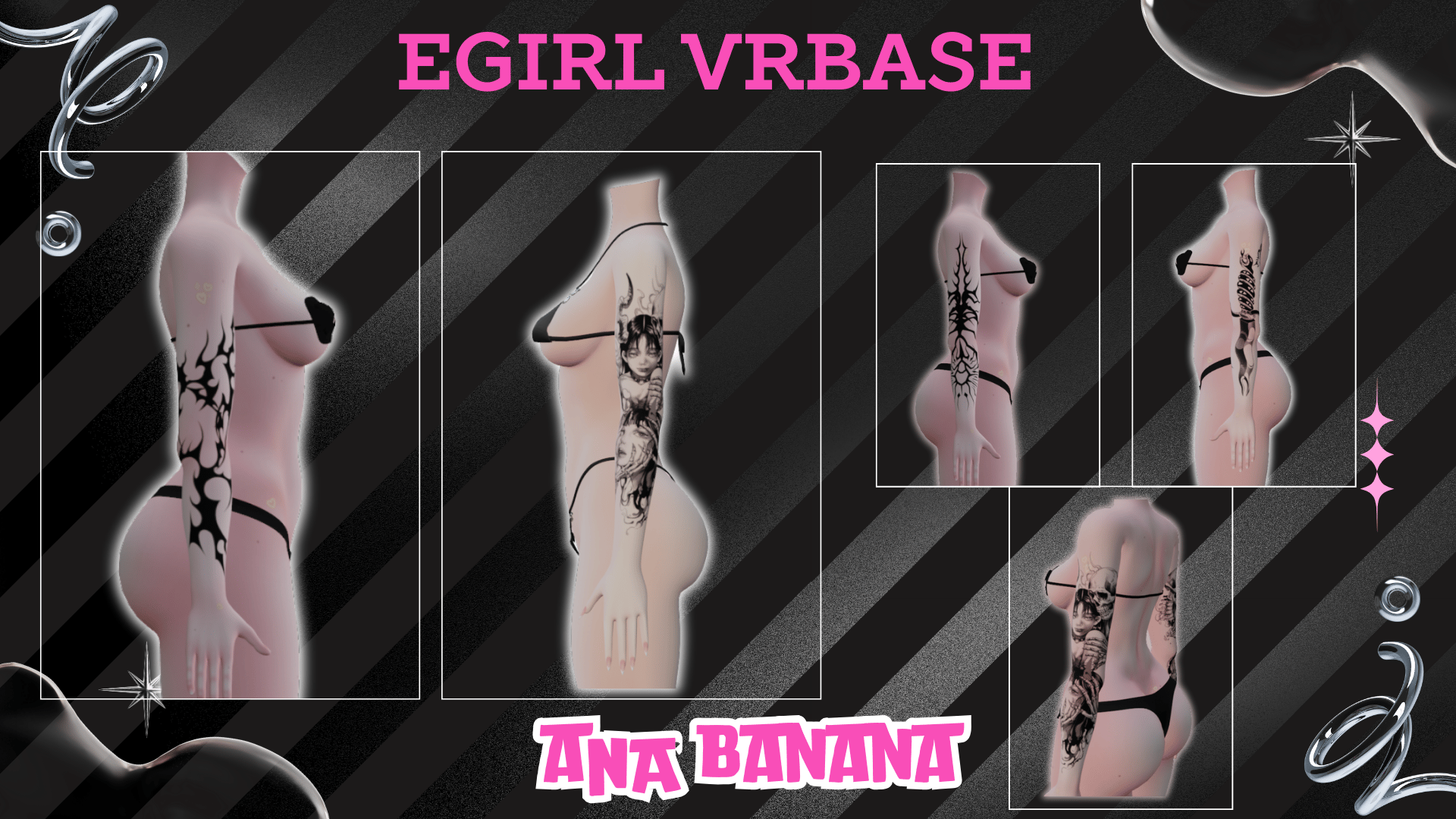 (J:) 🖊️ Arm Bundle Tatts | Vrbase + Akii + Zinfit F/M