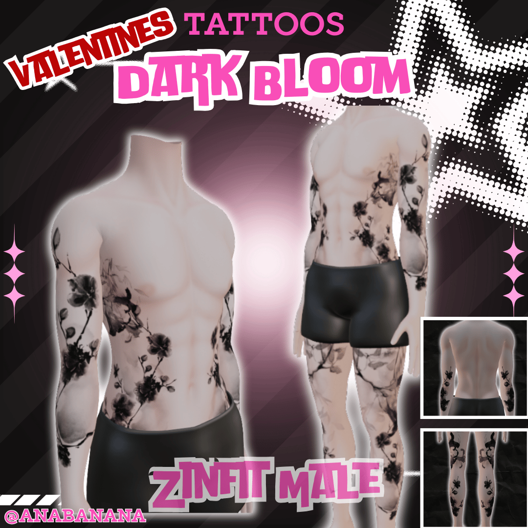 (J:) 🖤 Dark Bloom Tatts | Vrbase + Akii + Zinfit F/M
