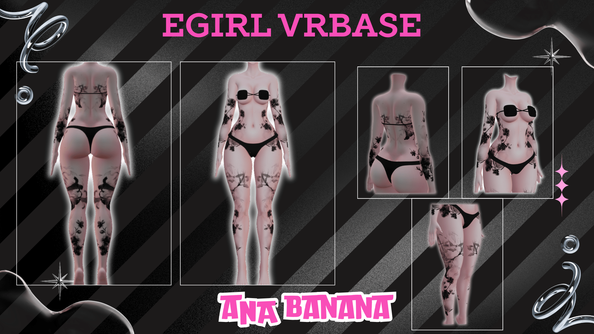 (J:) 🖤 Dark Bloom Tatts | Vrbase + Akii + Zinfit F/M