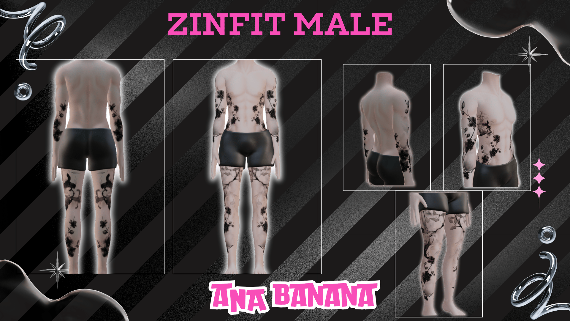 (J:) 🖤 Dark Bloom Tatts | Vrbase + Akii + Zinfit F/M