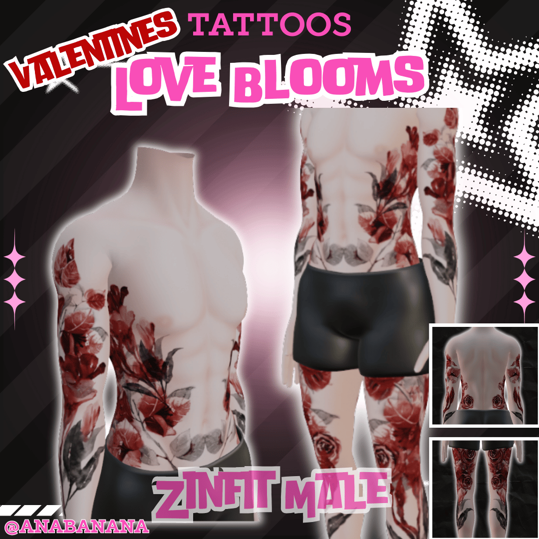 (J:) ๐ Love Blooms Tatts | Vrbase + Akii + Zinfit F/M