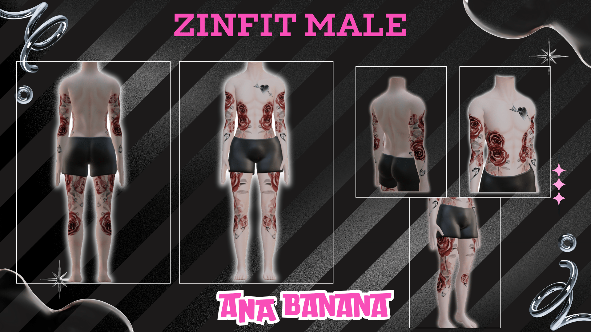๐น Lover Roses Tatts | Zinfit Male