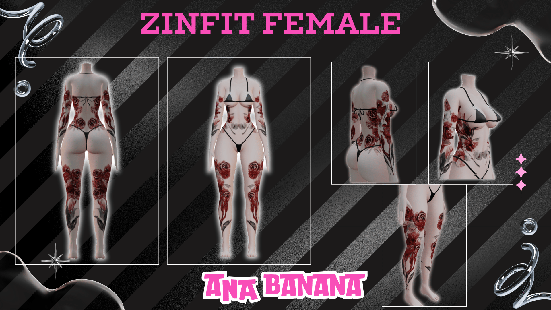 💓 Love Blooms Tatts | Zinfit Female