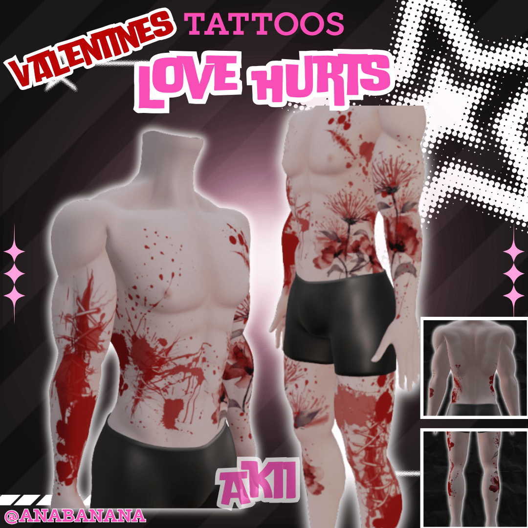(J:) 💔 Love Hurts Tatts | Vrbase + Akii + Zinfit F/M