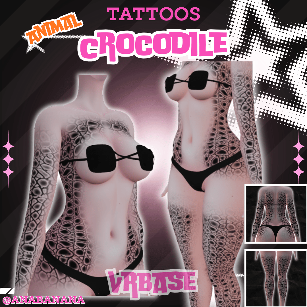 (J) : ๐ Animal Crocodile Tatts | Vrbase + Akii + Zinfit F/M