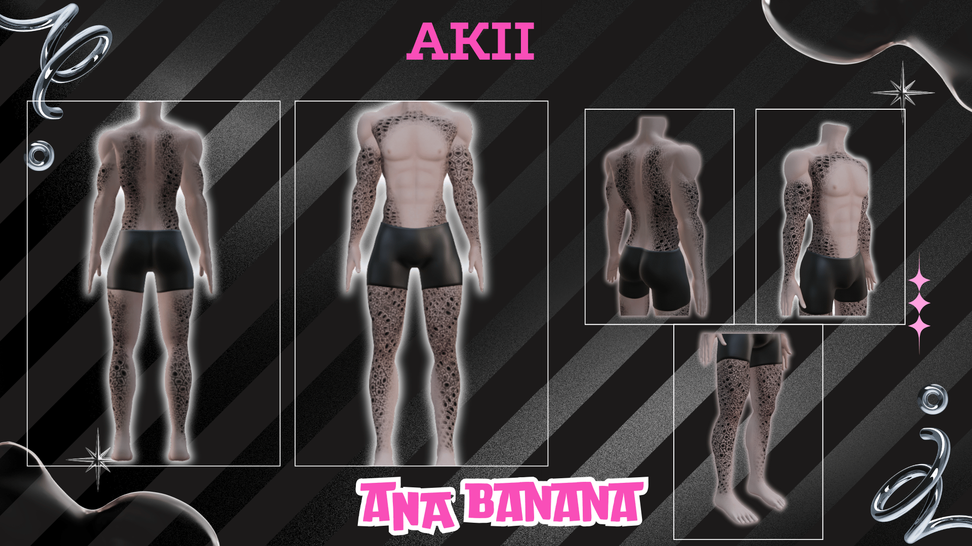 (J) : ๐ Animal Crocodile Tatts | Vrbase + Akii + Zinfit F/M