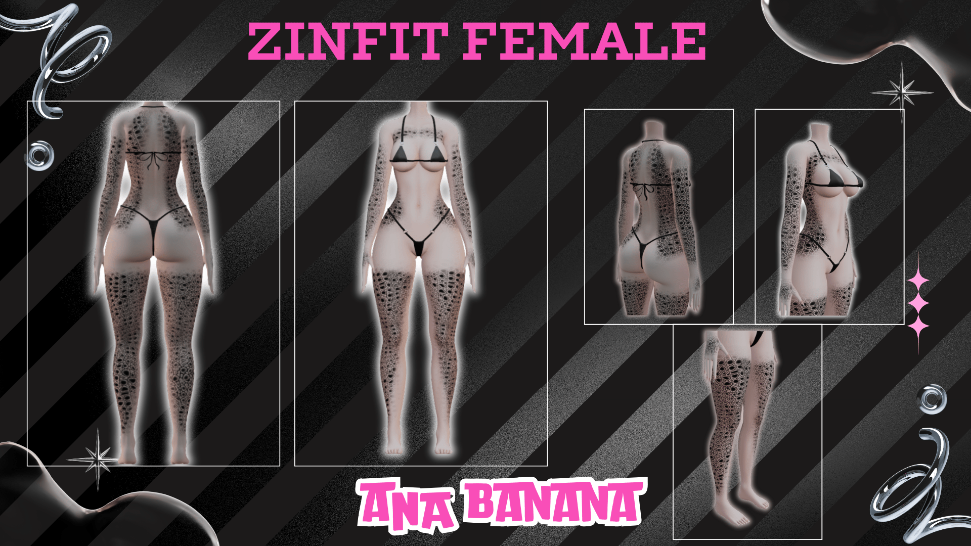 (J) : ๐ Animal Crocodile Tatts | Vrbase + Akii + Zinfit F/M