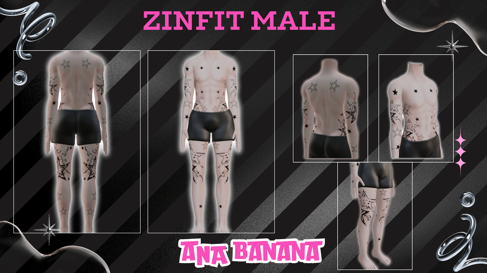 (J) : ⭐ Stars Tatts | Vrbase + Akii + Zinfit F/M