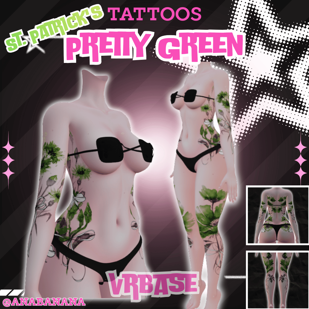 (J) : ☘️ Pretty Green Tatts | Vrbase + Akii + Zinfit F/M