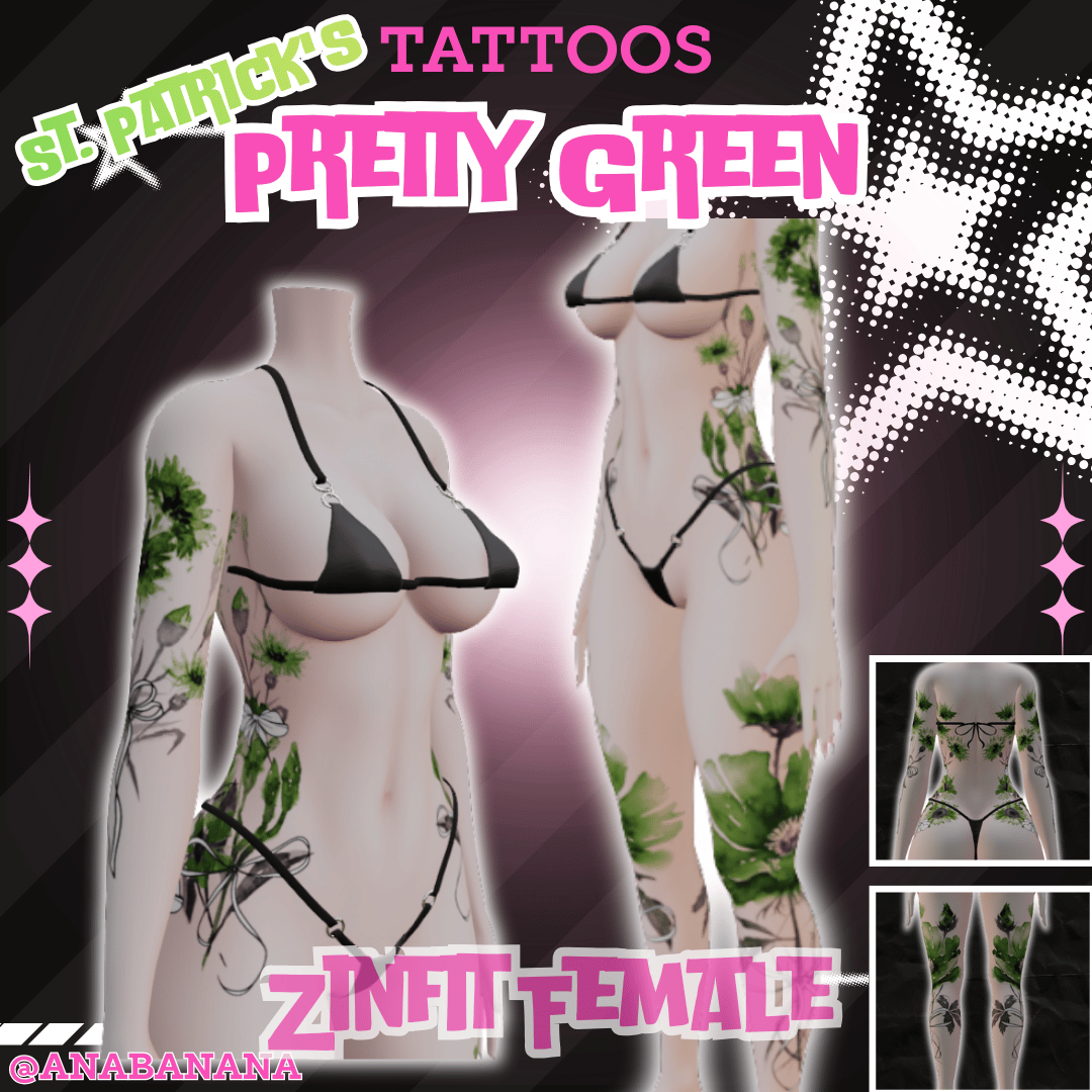 (J) : ☘️ Pretty Green Tatts | Vrbase + Akii + Zinfit F/M
