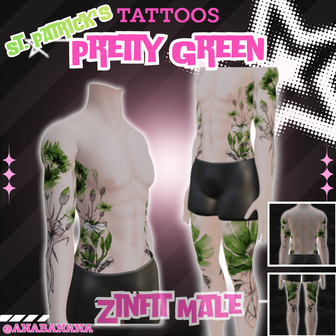 (J) : ☘️ Pretty Green Tatts | Vrbase + Akii + Zinfit F/M