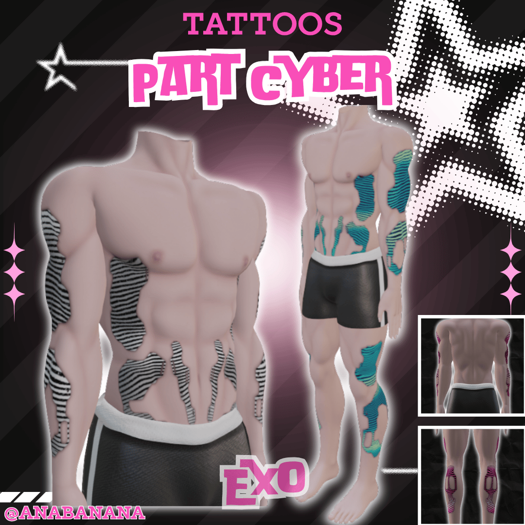 (J) : ๐ค Part Cyber Tatts | Multi-Base Compatible