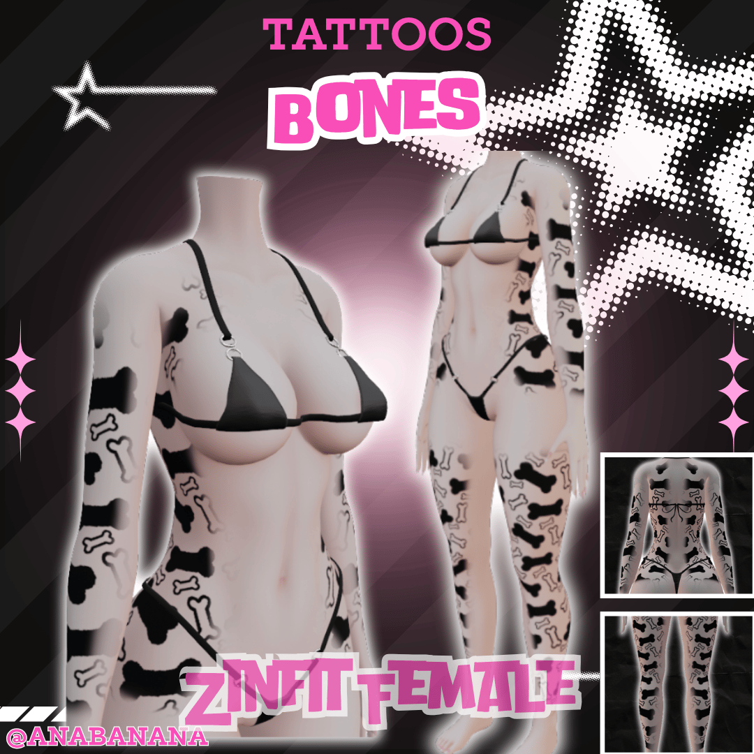 (J) : 🦴 Bones Tatts | Multi-Base Compatible