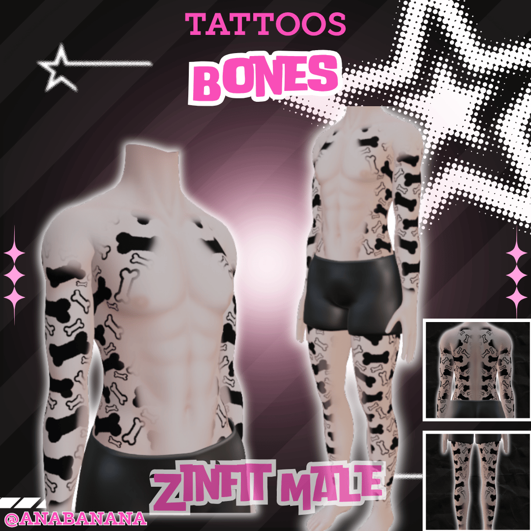 (J) : 🦴 Bones Tatts | Multi-Base Compatible