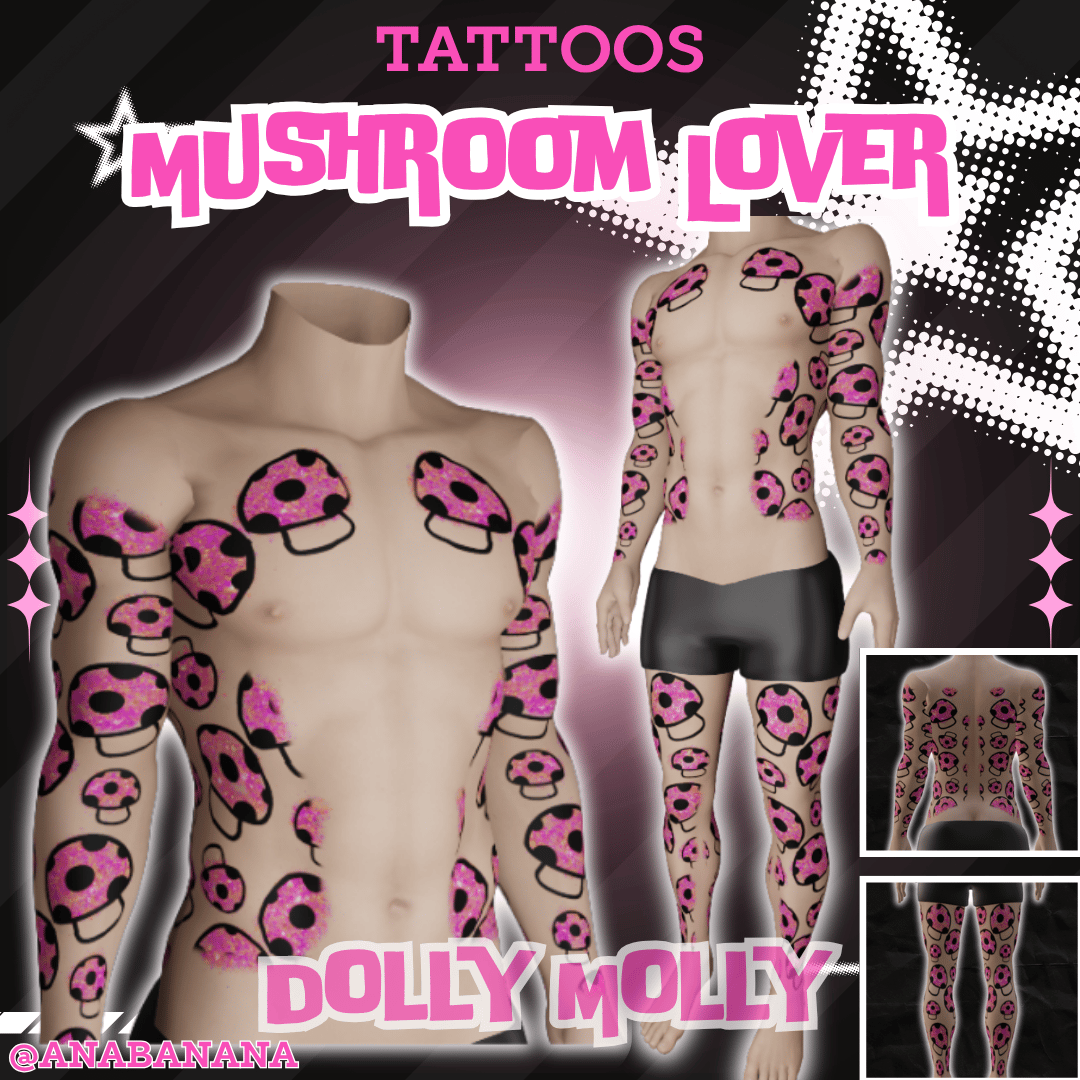 (J) : 🍄 Mushroom Lover Tatts | Multi-Base Compatible