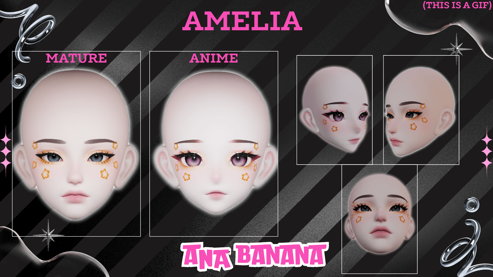 (J) : ๐บ Floral Makeup | Multi-Head Compatible