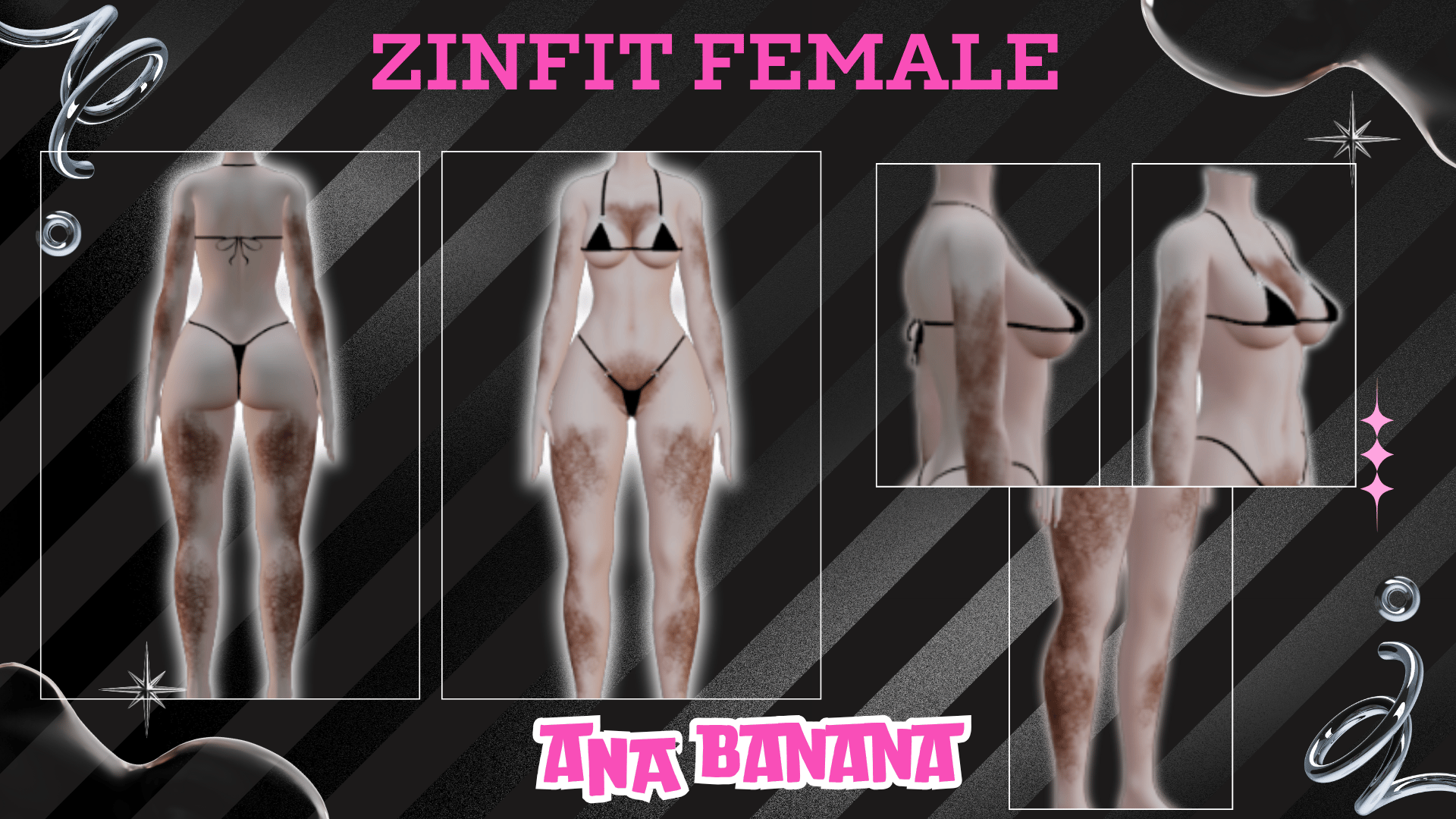 (J) : ๐ Body Hair Tatts | Multi-Base Compatible