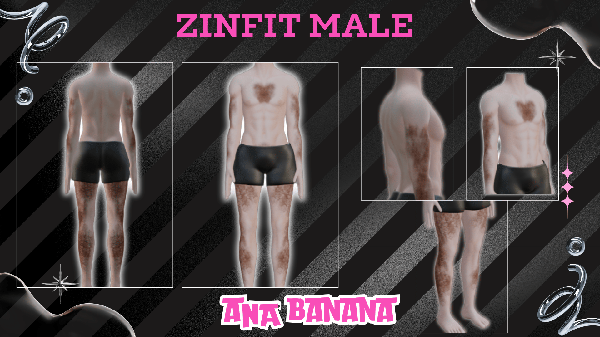 (J) : ๐ Body Hair Tatts | Multi-Base Compatible