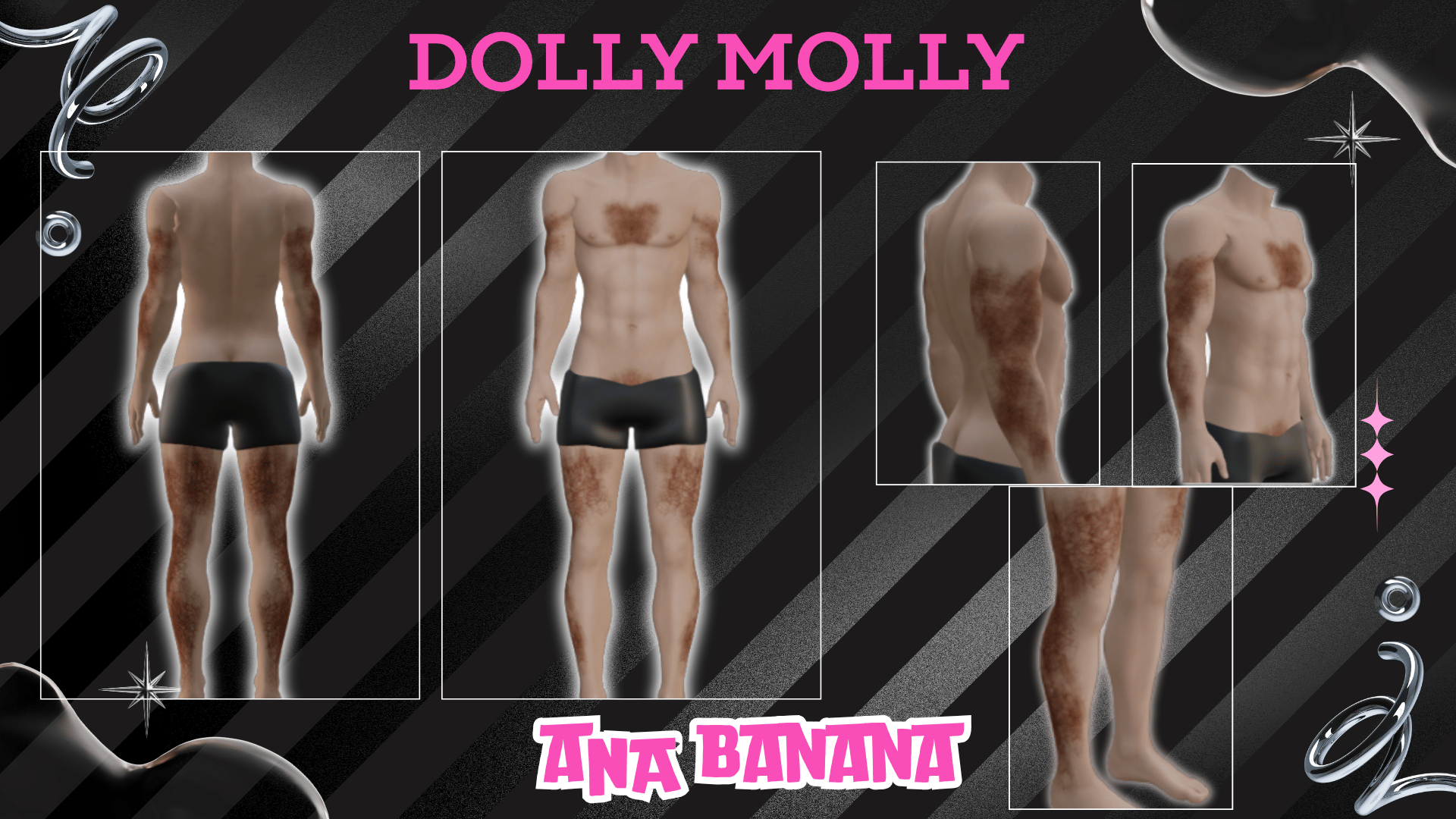 (J) : ๐ Body Hair Tatts | Multi-Base Compatible