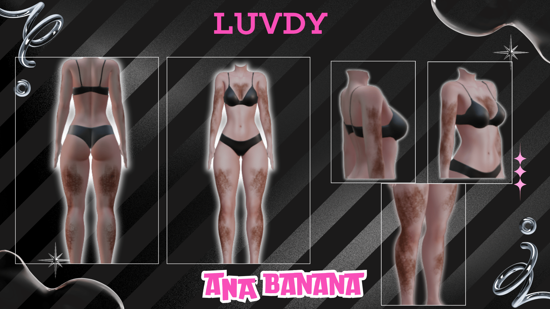 (J) : ๐ Body Hair Tatts | Multi-Base Compatible