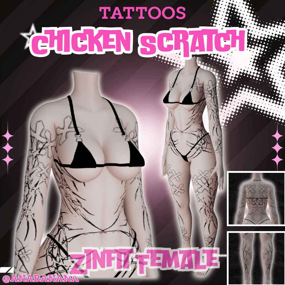 (J) : 🐔 Chicken Scratch Tatts | Multi-Base Compatible