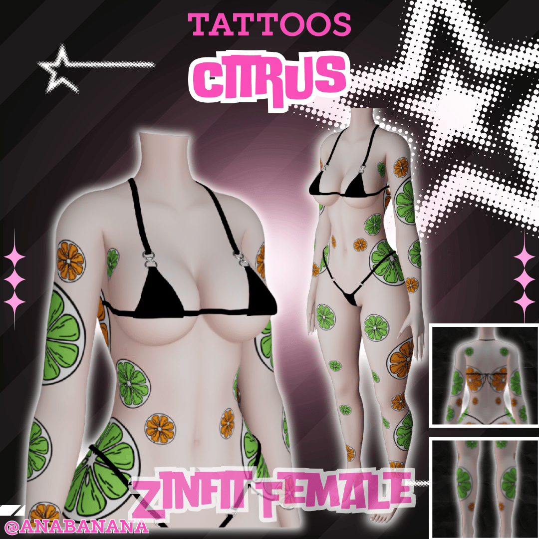(J) : 🍊 Citrus Tatts | Multi-Base Compatible
