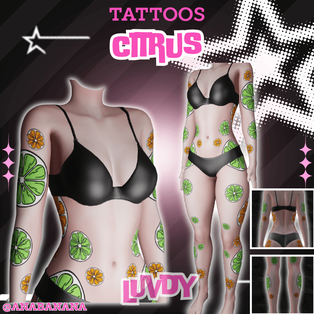 (J) : 🍊 Citrus Tatts | Multi-Base Compatible
