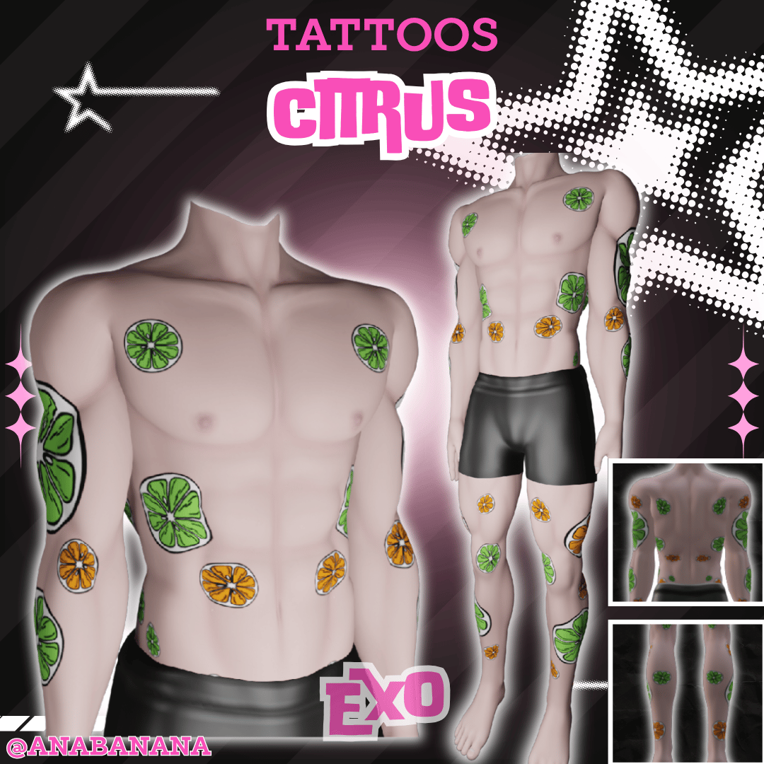 (J) : 🍊 Citrus Tatts | Multi-Base Compatible