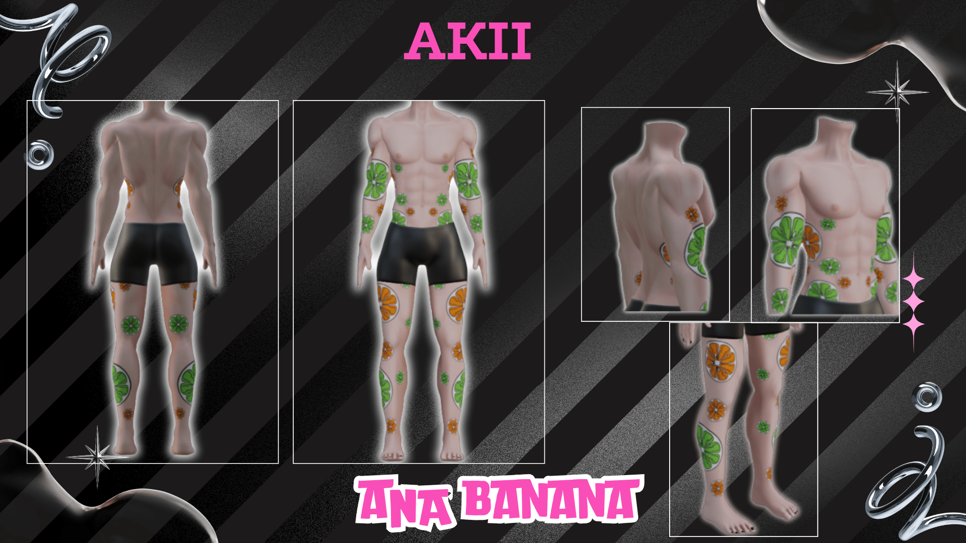 (J) : 🍊 Citrus Tatts | Multi-Base Compatible