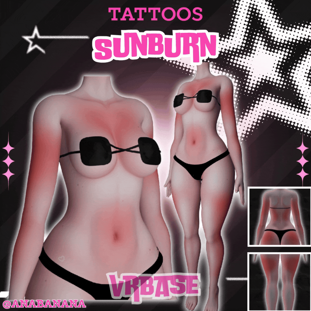 (J) : 🌞 Sunburn Tatts | Multi-Base Compatible