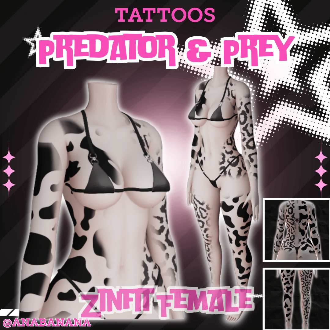 😇 Predator & Prey Tatts | Zinfit Female