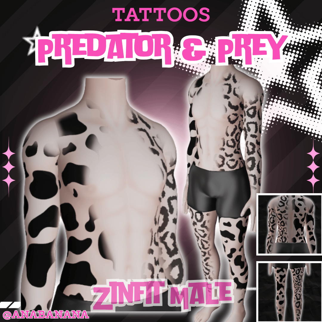 😇 Predator & Prey Tatts | Zinfit Male