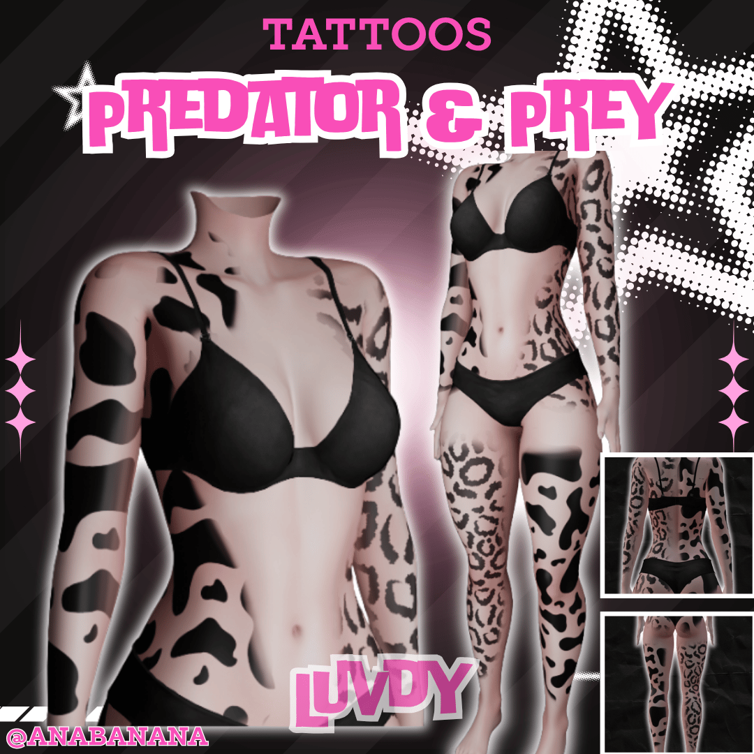 😇 Predator & Prey Tatts | Luvdy