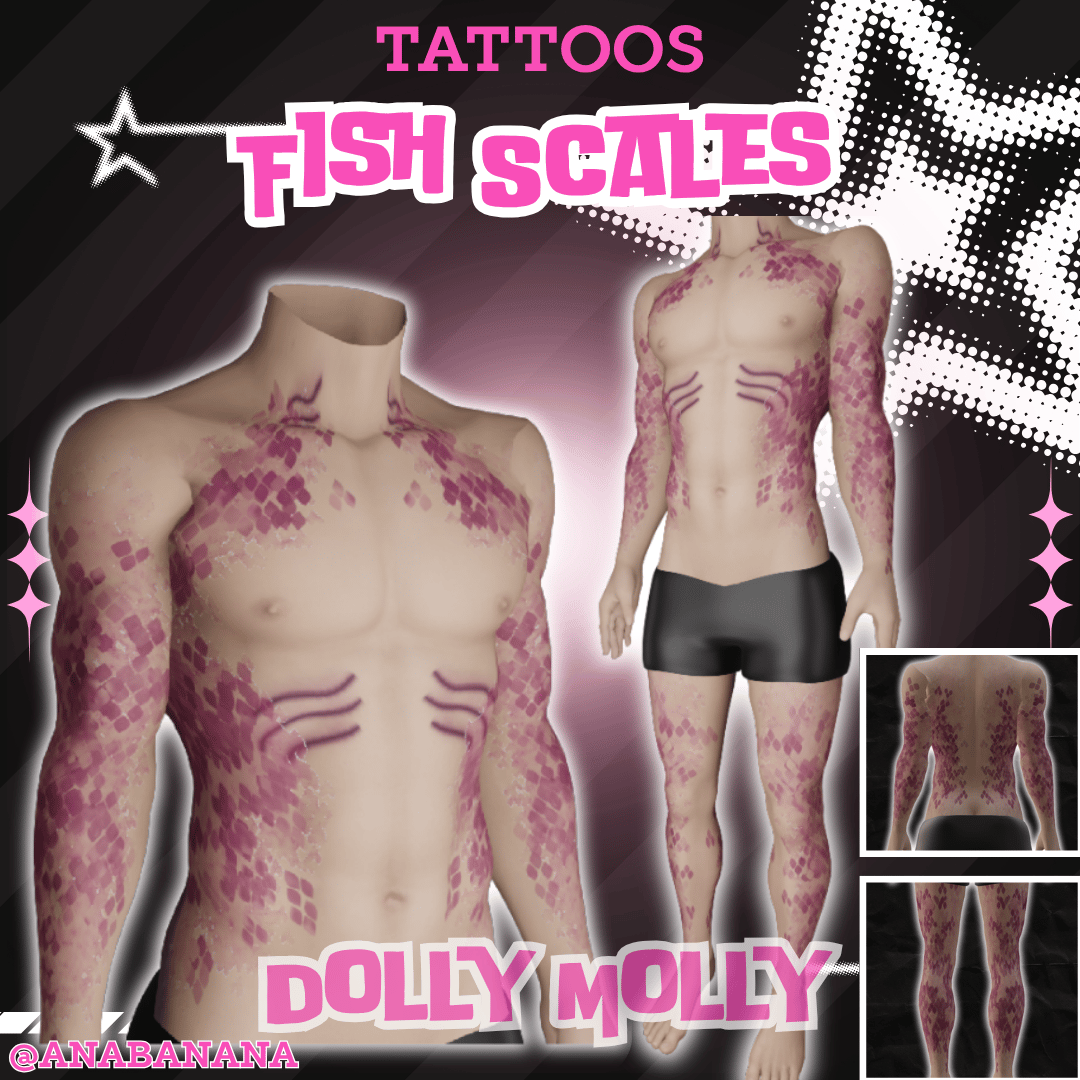 🐠 Fish Scales Tatts | Dolly Molly