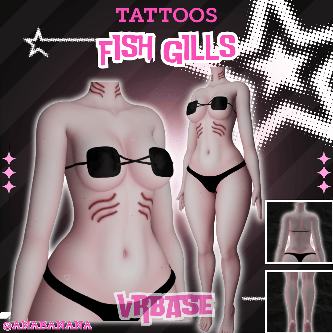 🦈 Fish Gills Tatts | Vrbase