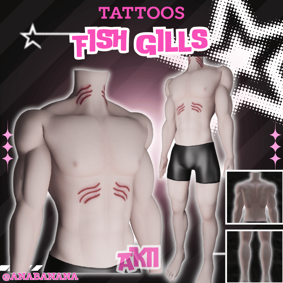 🦈 Fish Gills Tatts | Akii