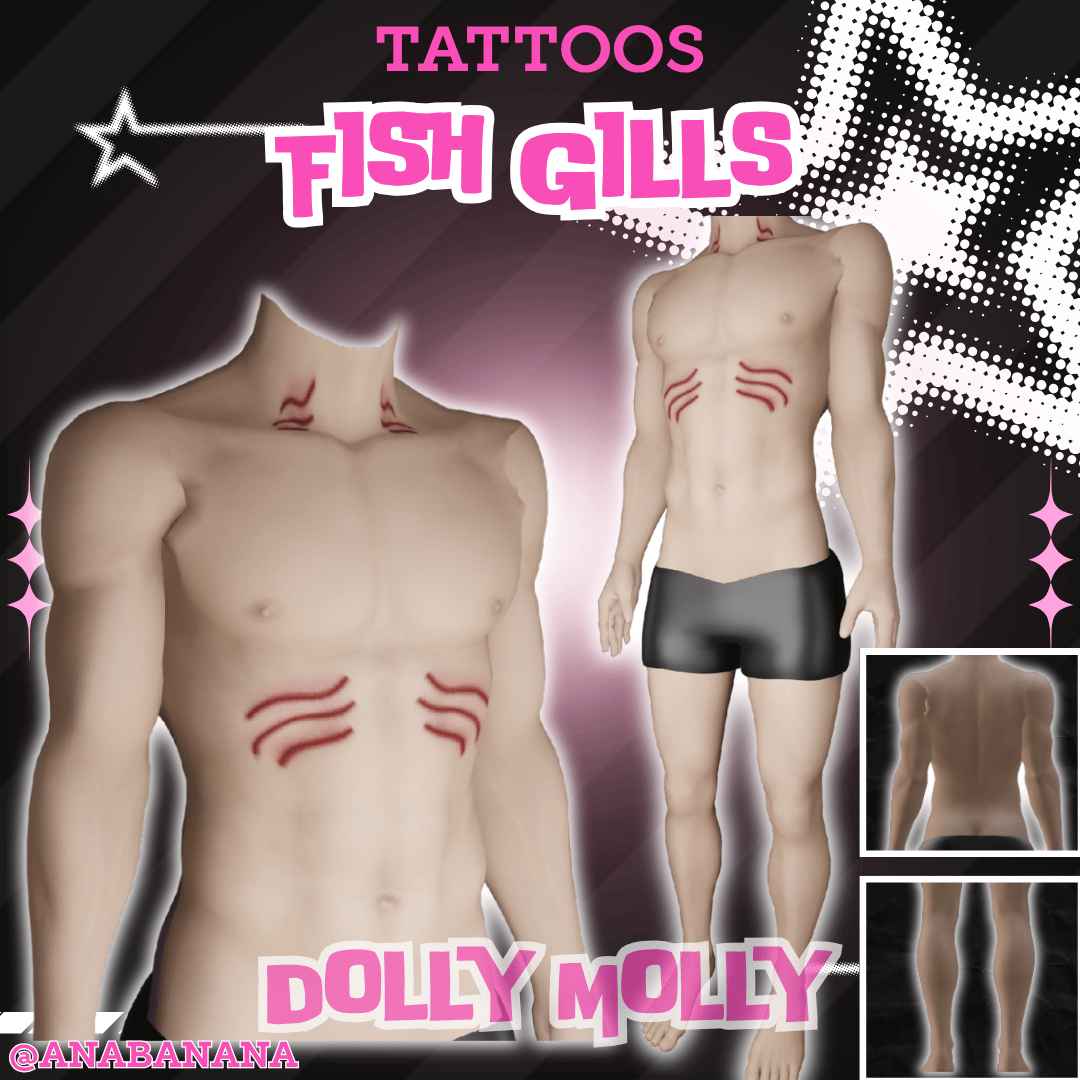 🦈 Fish Gills Tatts | Dolly Molly