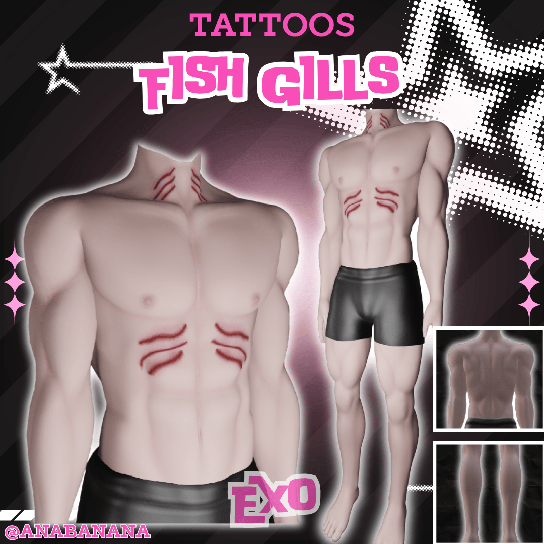 🦈 Fish Gills Tatts | Exo