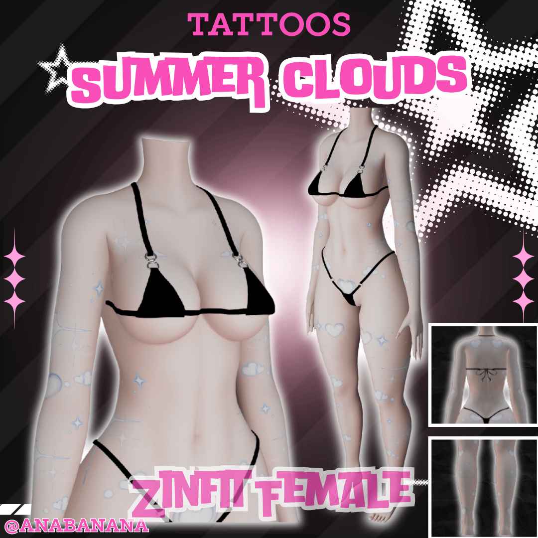 ☁️ Summer Clouds Tatts | Zinfit Female